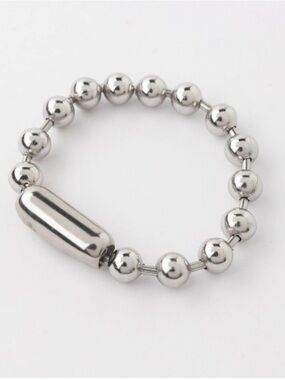 Plunder Design Poppy Bracelet Silver Beaded Bracelet - Chain Link